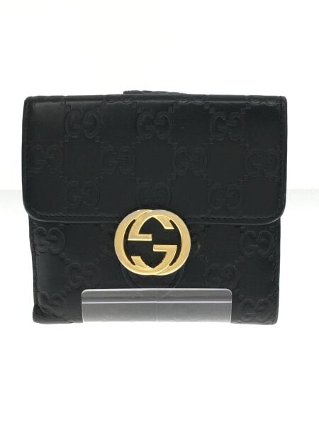 GUCCI(グッチ) / 2つ折り財布/レザー/BLK/レディース | 中古品の販売 