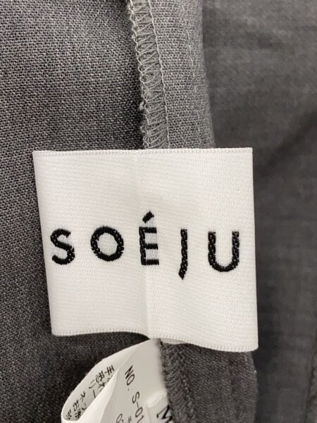 SOEJU(ソージュ) / ウールライク9分袖ワンピース/M/ポリエステル/GRY/S