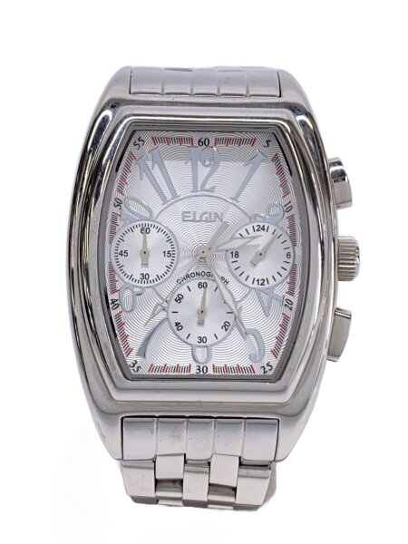 ELGIN(エルジン) / 腕時計/アナログ/ステンレス/WHT/SLV | 中古品の 