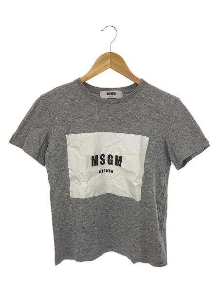 MSGM(エムエスジーエム) / ロゴ/プリント/Tシャツ/XS/コットン/GRY 