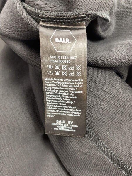 BALR. / 長袖シャツ/S/コットン/BLK/無地/B1121.1007 BALR.(ボーラー) / 長袖シャツ/S/コットン/BLK/無地/B1121.1007 | 古着