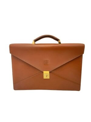 ヴィンテージ　LOEWE　書類ケース　ビジネスバッグ　キャラメル　鍵付き LOEWEのビジネスバッグ検索結果|古着・中古品の通販サイト セカンド