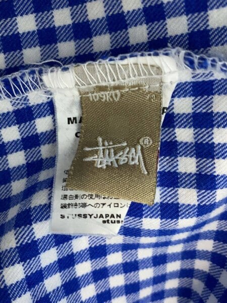 STUSSY(ステューシー) / 半袖シャツ/M/コットン/BLU/ギンガムCK | 古着