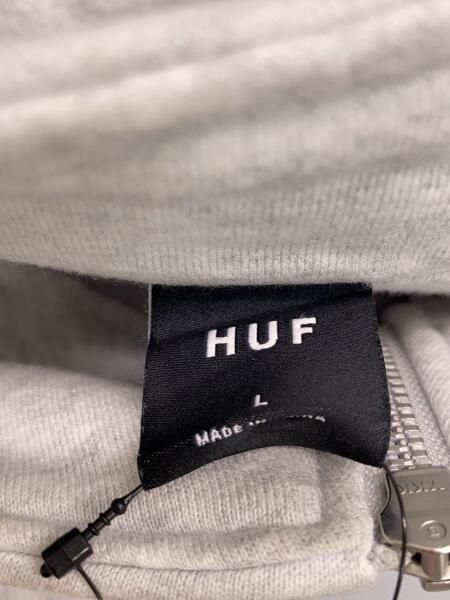 HUF(ハフ) / トップス/L/コットン/WHT/無地/114910/ハーフジップ