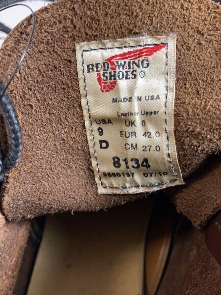 RED WING / ブーツ/27cm/BRW/レザー/8134/ベロ擦れ有 RED WING(レッドウィング) / ブーツ/27cm/BRW/レザー/8134/ベロ擦れ有