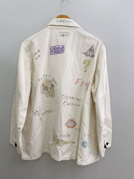 WEIRDO / カバーオール/XXL/コットン/IVO/総柄/WRD-24-SS-02 WEIRDO(ウィアード) / カバーオール/XXL/コットン/IVO/総柄/WRD-24-SS