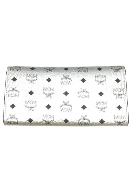 MCM 長財布 ホワイト ロゴデザイン 花柄 レザー MCM(エムシーエム 