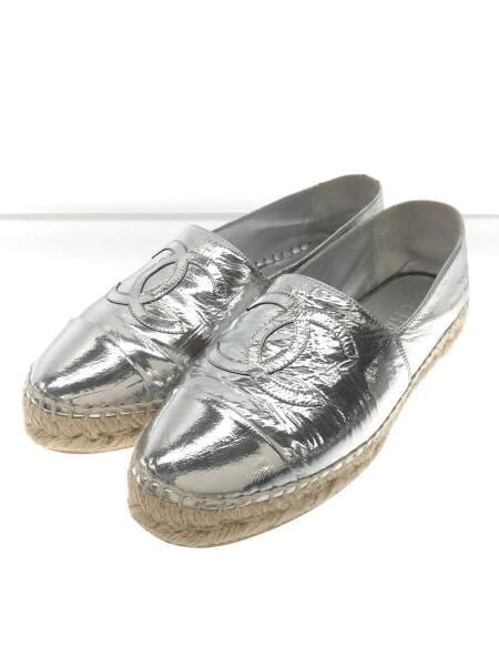 CHANEL(シャネル) / エスパドリーユ/37/SLV/PVC/メタリック/ココマーク