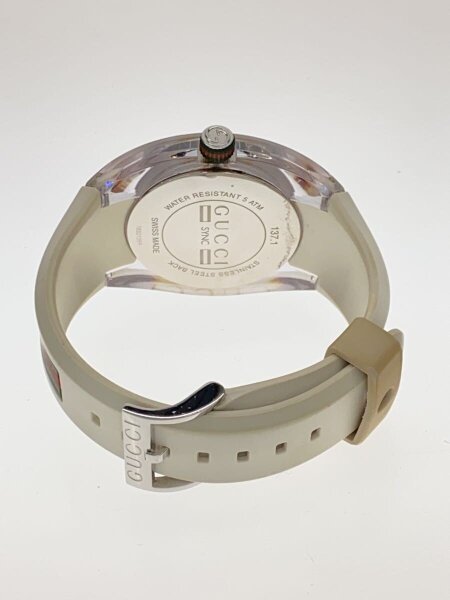 GUCCI(グッチ) / SYNC/シンク/クォーツ腕時計/アナログ/ラバー/WHT/WHT 