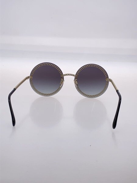 CHANEL(シャネル) / チェーンモチーフ/ラウンドサングラス/GLD/BLK