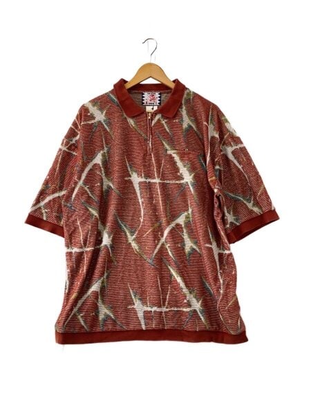 SON OF THE CHEESE(サノバチーズ) / ポロシャツ/XL/コットン/RED/総柄 