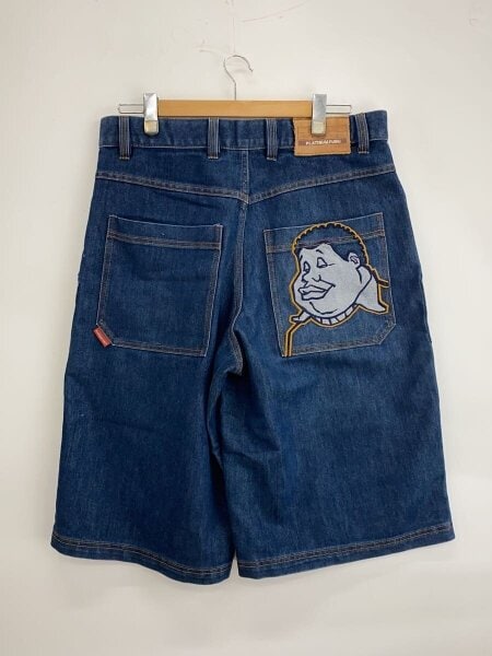 大人気‼️ Platinum FUBU プラチナムフブ デニムパンツ ポケット刺繍 