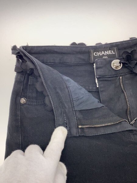 CHANEL(シャネル) / カットオフスキニーパンツ/34/コットン/ブラック 