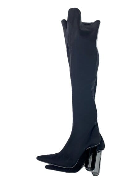 YELLO TOKYO BLACK LONG ニーハイブーツ L ブラック YELLO ニーハイ