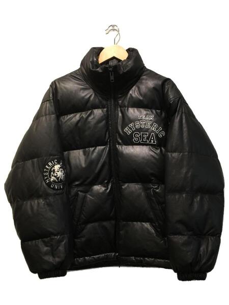 WIND AND SEA(ウィンダンシー) / WDS LEATHER DOWN JACKET/ダウン/S/羊  