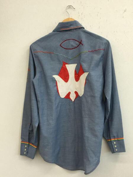 BIGMAC(ビックマック) / 長袖シャツ/刺繍/ポリエステル/BLU | 古着の