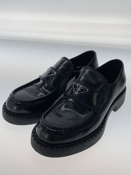 PRADA(プラダ) / チョコレートブラッシドレザーュローファー/6/BLK