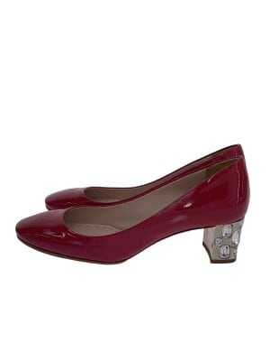 miumiu ヒール/パンプス クラシックレザー/タータンチェック 替えピン