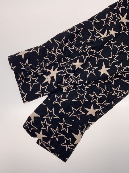 SAINT LAURENT / 長袖シャツ/14.5/シルク/BLK/総柄/01SZ 564172 Y331V SAINT LAURENT(サンローラン) / 長袖シャツ/14.5/シルク/BLK/総柄/01SZ