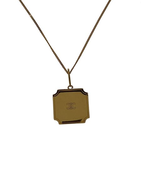 CELINE(セリーヌ) / トリオンフプレートネックレス/--/GLD/トップ有 