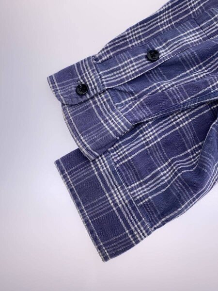 RRL / 三ツ星/長袖シャツ/M/コットン/BLU/チェック/SH-RR-HM-5046// RRL(ダブルアールエル) / 三ツ星/長袖シャツ/M/コットン/BLU/チェック