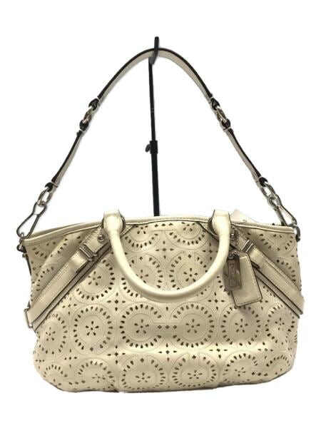 COACH(コーチ) / マディソン/レーザーカット/ハンドバッグ/レザー/WHT 