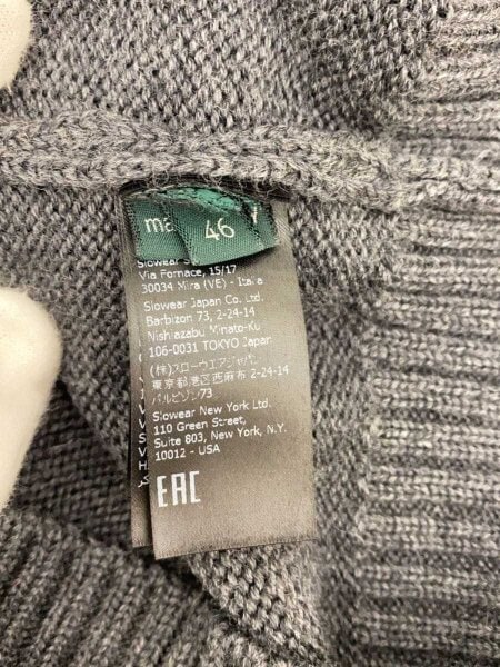 ZANONE(ザノーネ) / ニット・セーター(厚手)/サイズ46/ウール/GRY 