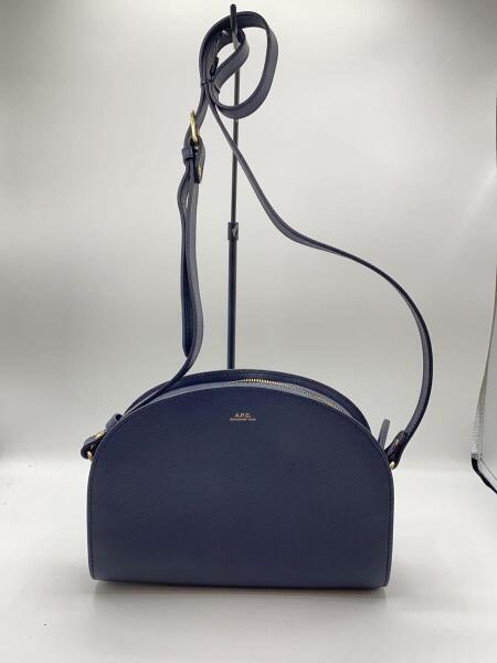 A.P.C.(アーペーセー) / ショルダーバッグ/レザー/NVY/ハーフムーン  