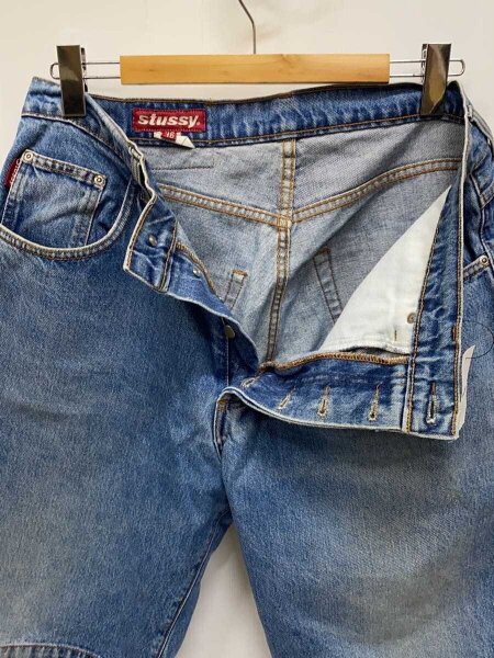 STUSSY / 90s OLD STUSSY赤タグオールド/デニムショーツ/ショートパンツ/36/コットン/BLU/無地 STUSSY(ステューシー) / 90s OLD STUSSY赤タグオールド/デニムショーツ