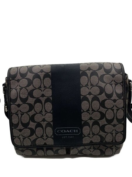 COACH(コーチ) / ショルダーバッグ_シグネチャー/レザー/BLK/総柄/斜め 