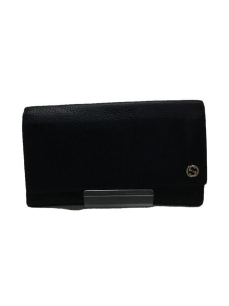 GUCCI(グッチ) / グッチ/長財布/レザー/BLK/無地/ユニセックス/449279  