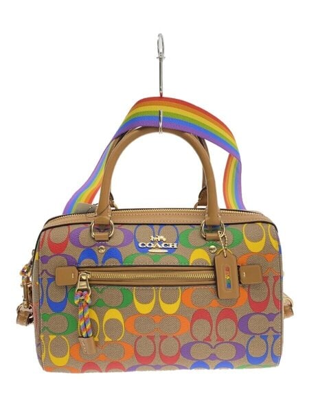 COACH(コーチ) / レインボーシグネチャー/ショルダーバッグ/PVC/マルチ 