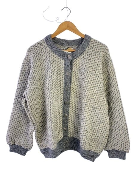 L.L.Bean(エルエルビーン) / バーズアイ柄/80S/シミ有/カーディガン 