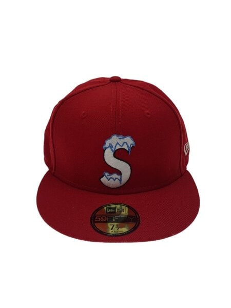 【極美品】Supreme New Era　アイス　sロゴ　キャップ　7 2/1 Supreme(シュプリーム) / Ice S Logo Cap/キャップ/7 1/2/RED/メンズ