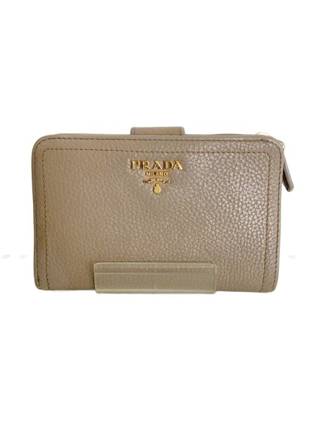 PRADA(プラダ) / ラウンドジップ/財布/--/BEG/無地/レディース/1ML157 