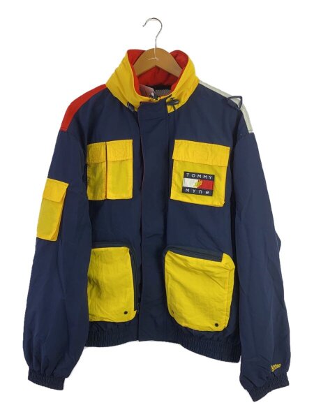 【こーた。】トミージーンズ☆ラインデザイン ナイロンジャケット 90s TOMMY JEANS(トミージーンズ) / ナイロンジャケット/M/ナイロン/NVY