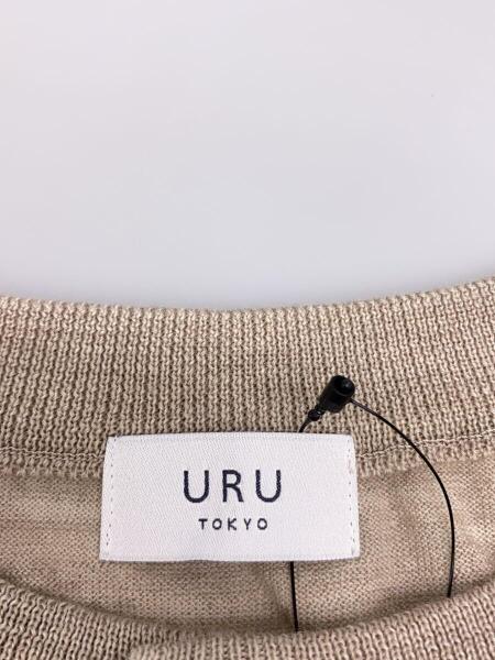 URU(ウル) / CREW NECK KNIT CARDIGAN/カーディガン/FREE/ウール/BEG 