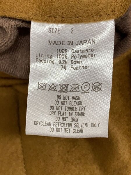 MARKAWARE(マーカウェア) / ダウンジャケット/2/カシミア/BRW/無地