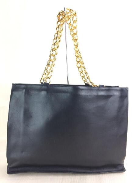 シャネル レザー デカココ トートバッグ ハンドバッグ 黒 453