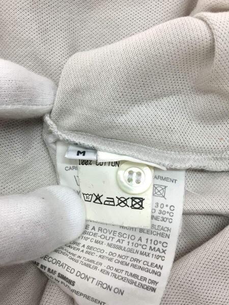 RAF SIMONS ポロシャツ M ホワイト/グレー RAF SIMONS ポロシャツ M ホワイト/グレー