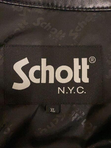 Schott(ショット) / 長袖シャツ/XL/レザー/BLK/3111029/LAMB LEATHER