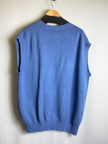 STUDIO NICHOLSON / ニットベスト(薄手)/Vネック/S/ウール/BLU/無地/51-10-121003// STUDIO NICHOLSON(スタジオニコルソン) / ニットベスト(薄手)/Vネック