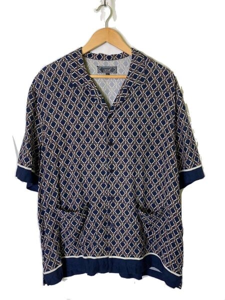 KITH(キス) / 半袖シャツ/L/シルク/NVY/総柄 | 古着の販売・通販なら 