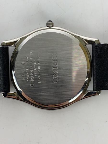 SEIKO(セイコー) / クォーツ腕時計/アナログ/レザー/WHT/BLK/4J40-0AB0 