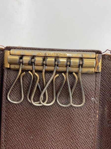 LOUIS VUITTON / ミュルティクレ6_ダミエ・エベヌ_BRW/レザー/BRW/総柄/レディース LOUIS VUITTON(ルイヴィトン) / ミュルティクレ6_ダミエ・エベヌ_BRW