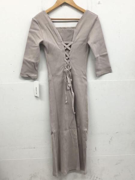 FRAY I.D(フレイアイディー) / 2021AW/リブカットワンピース半袖  