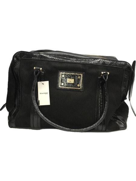 ANYA HINDMARCH◇ボストンバッグ/--/BLK/無地 （ANYA HINDMARCH(アニヤ 
