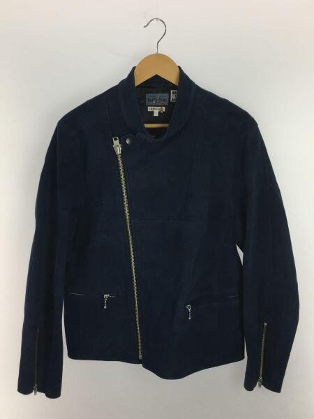 BLUE BLUE JAPANクサキホーススウェード ダブルライダースジャケット