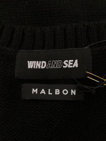Malbon × wind and sea ニットベストXL ブラック