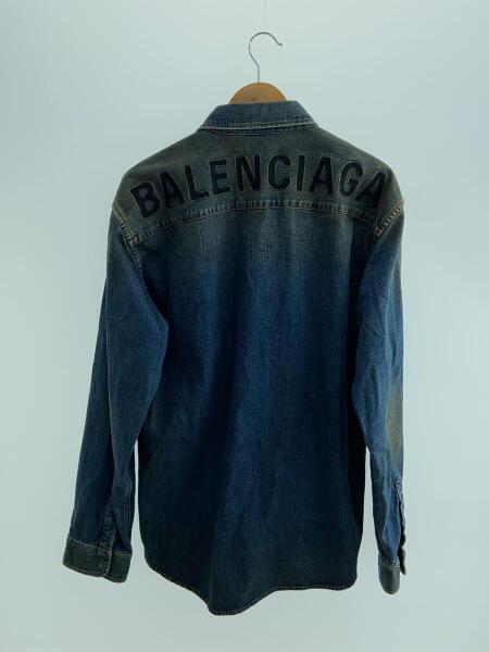 BALENCIAGA(バレンシアガ) / バックロゴ/ユーズド加工/長袖シャツ/38 